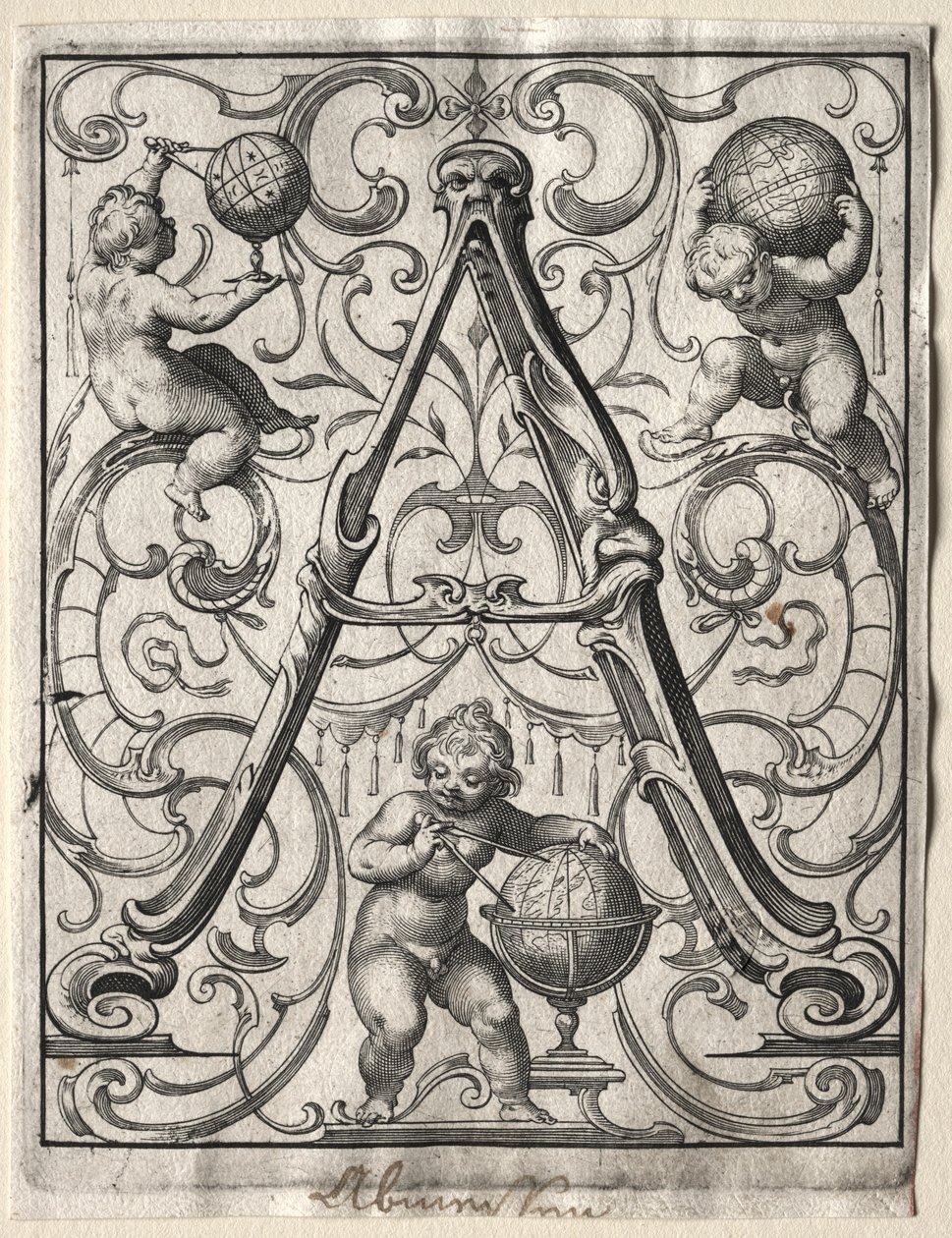 Yeni ABC Kitapçığı: A, 1627. by Lucas Kilian