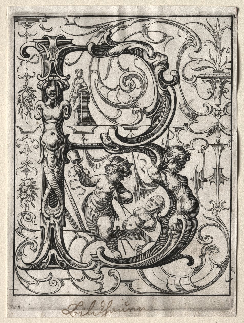 Yeni ABC Kitapçığı: B, 1627. by Lucas Kilian