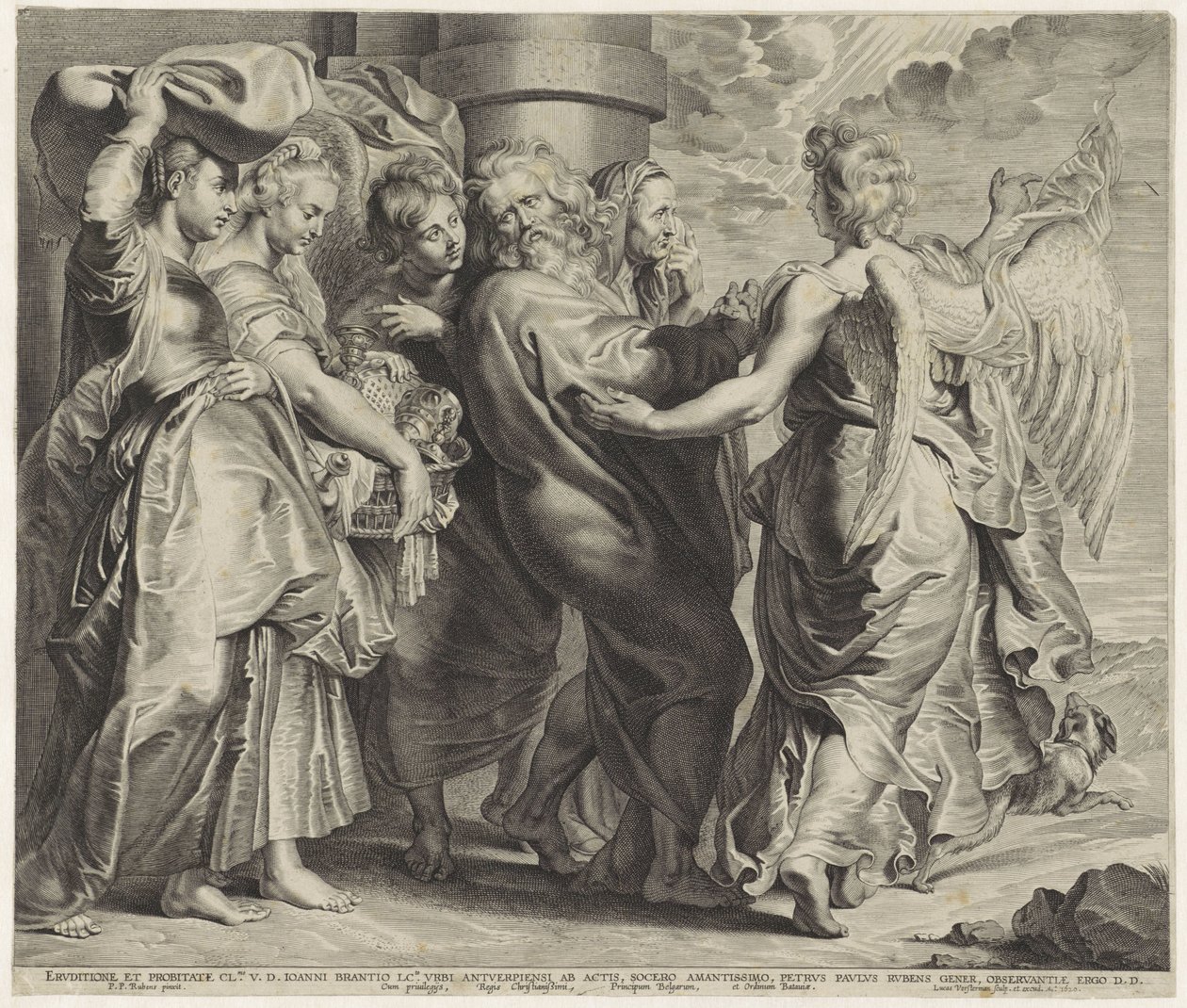Lot Sodom'dan ayrıldı by Lucas Vorsterman (I)