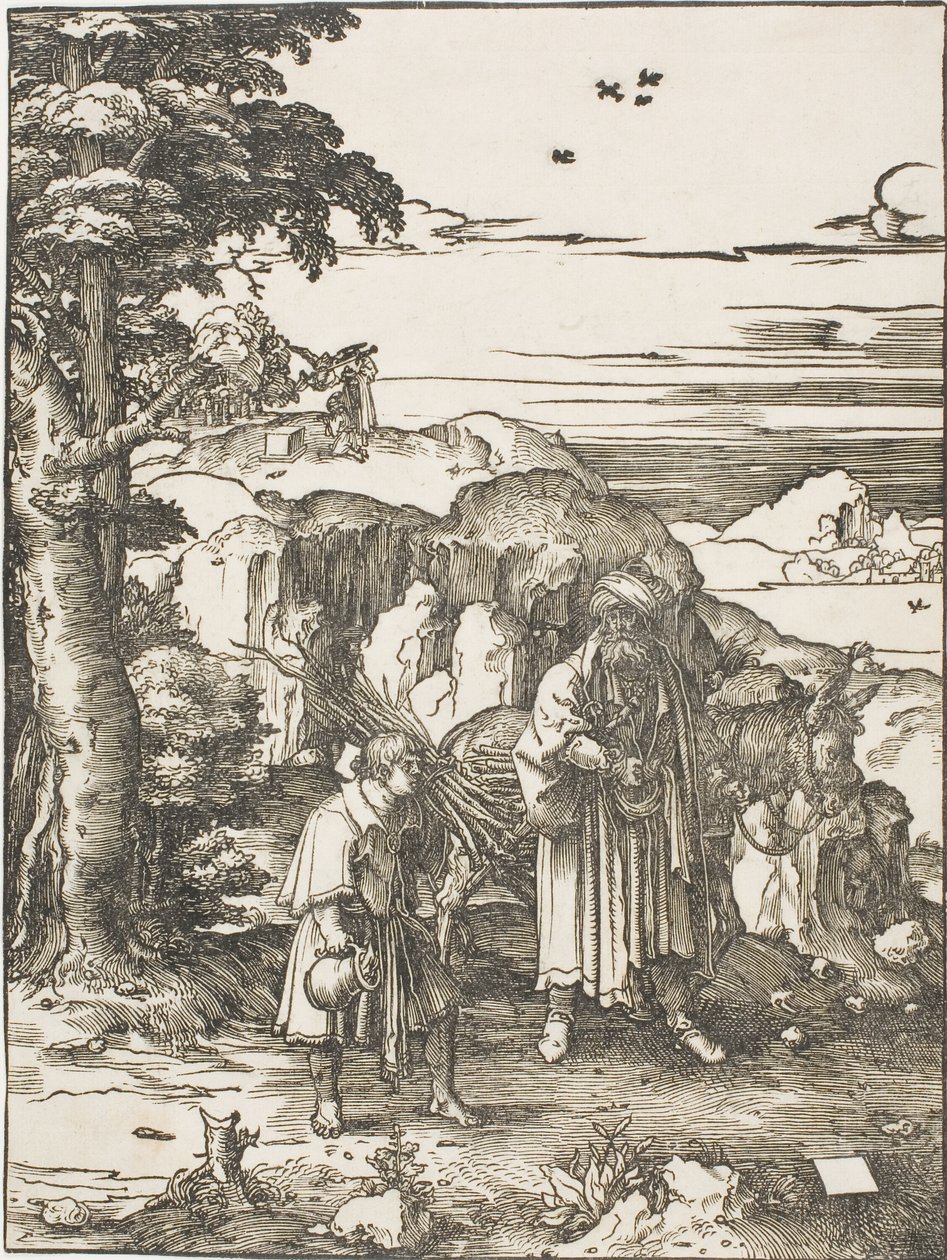 İbrahim ve İshak by Lucas van Leyden