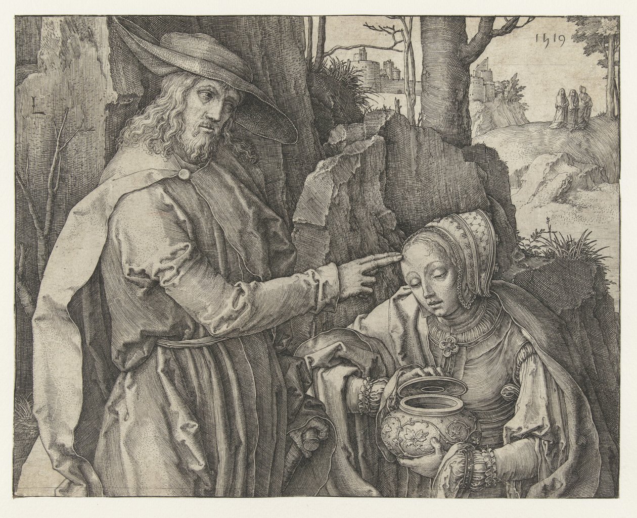 İsa Mecdelli Meryem'e Görünüyor by Lucas van Leyden