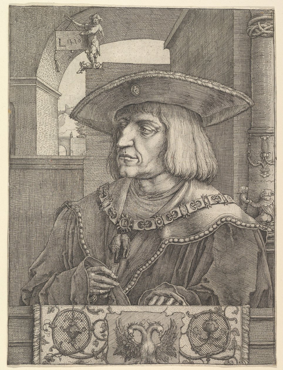İmparator Maximilian I, 1520. by Lucas van Leyden