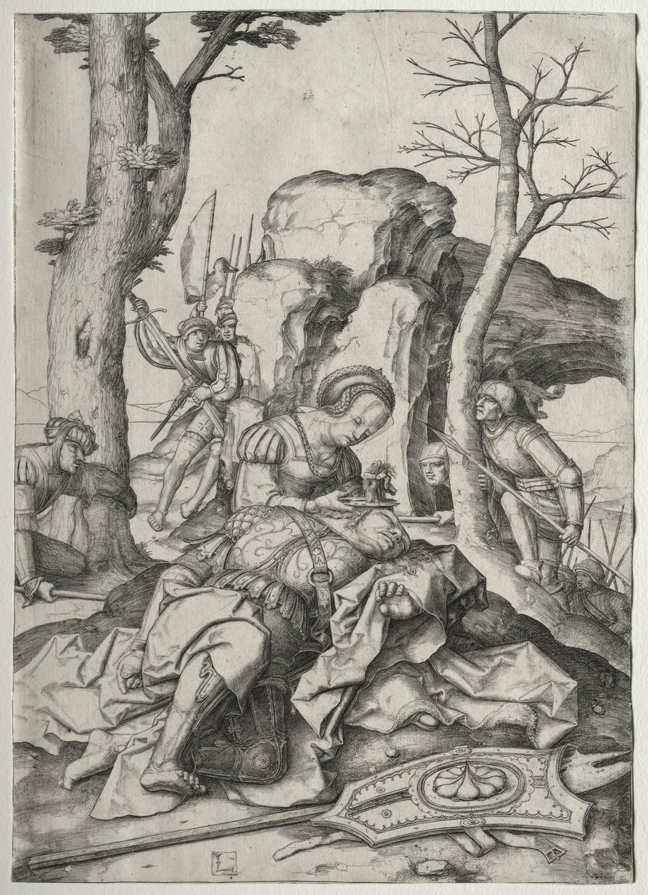 Samson ve Delilah, c. 1507. by Lucas van Leyden