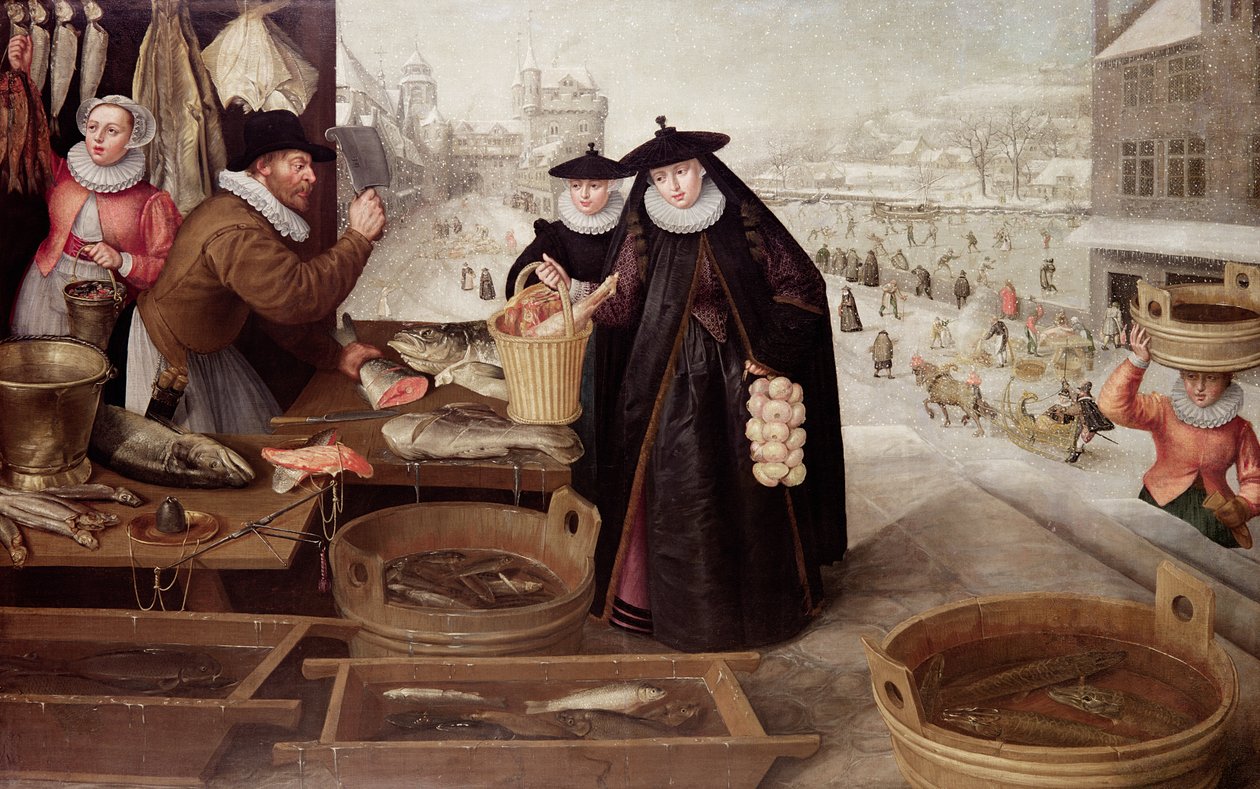 kış, 1595 by Lucas van Valckenborch