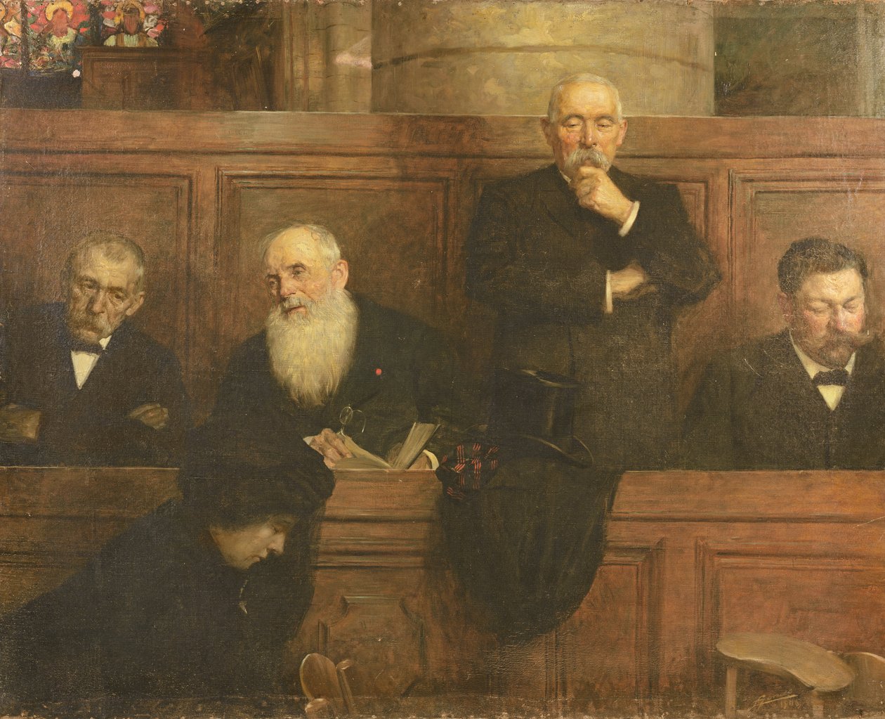 Churchwardens (tuval üzerine yağlı boya) by Lucien Hector Jonas
