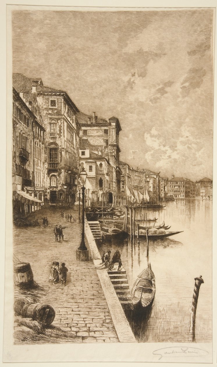 Quai, Venedik by Lucien Marcelin Gautier