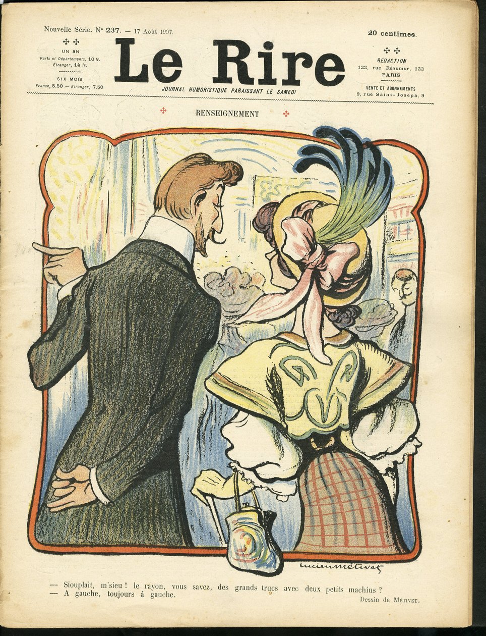 Le Rire'nin kapağı by Lucien Metivet