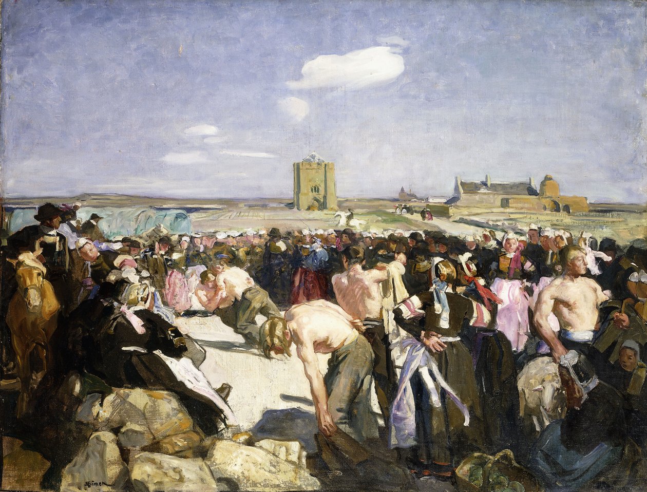 Güreş Maçı, by Lucien Simon