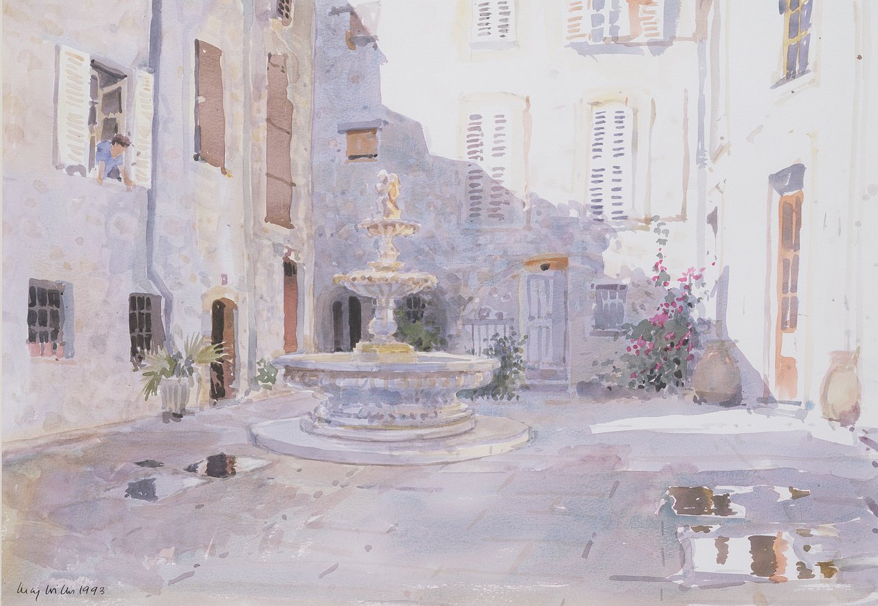 Yağmurdan Sonra, Tourrette, 1993 (kağıt üzerinde wc) by Lucy Willis