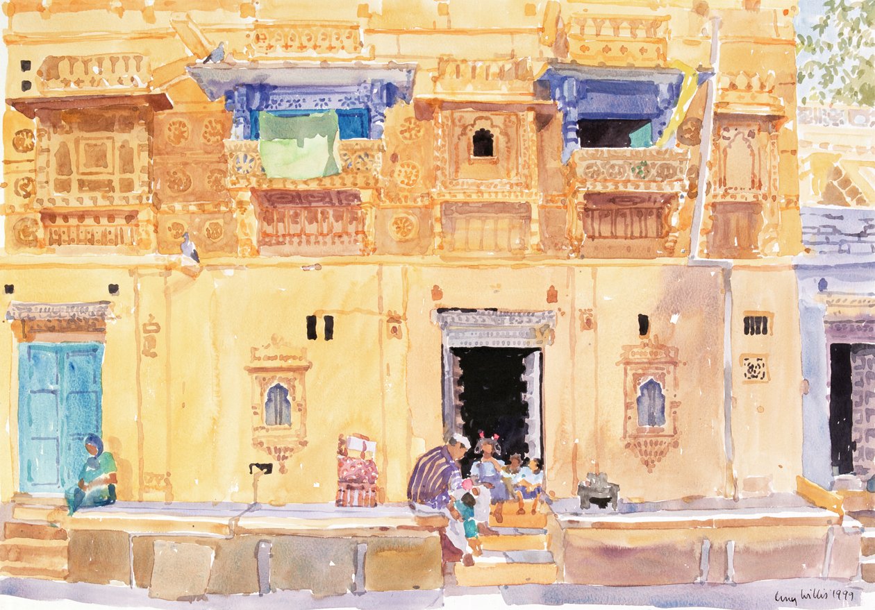 Jaisalmer, 1999 (kağıt üzerinde wc) by Lucy Willis