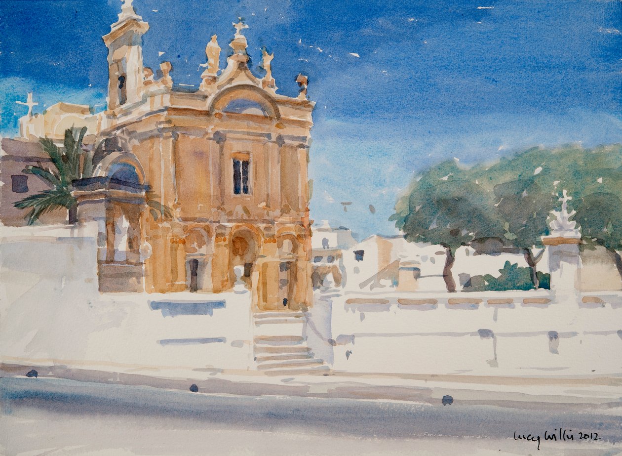 Capuccini Kilisesi, 2012 (kağıt üzerinde wc) by Lucy Willis