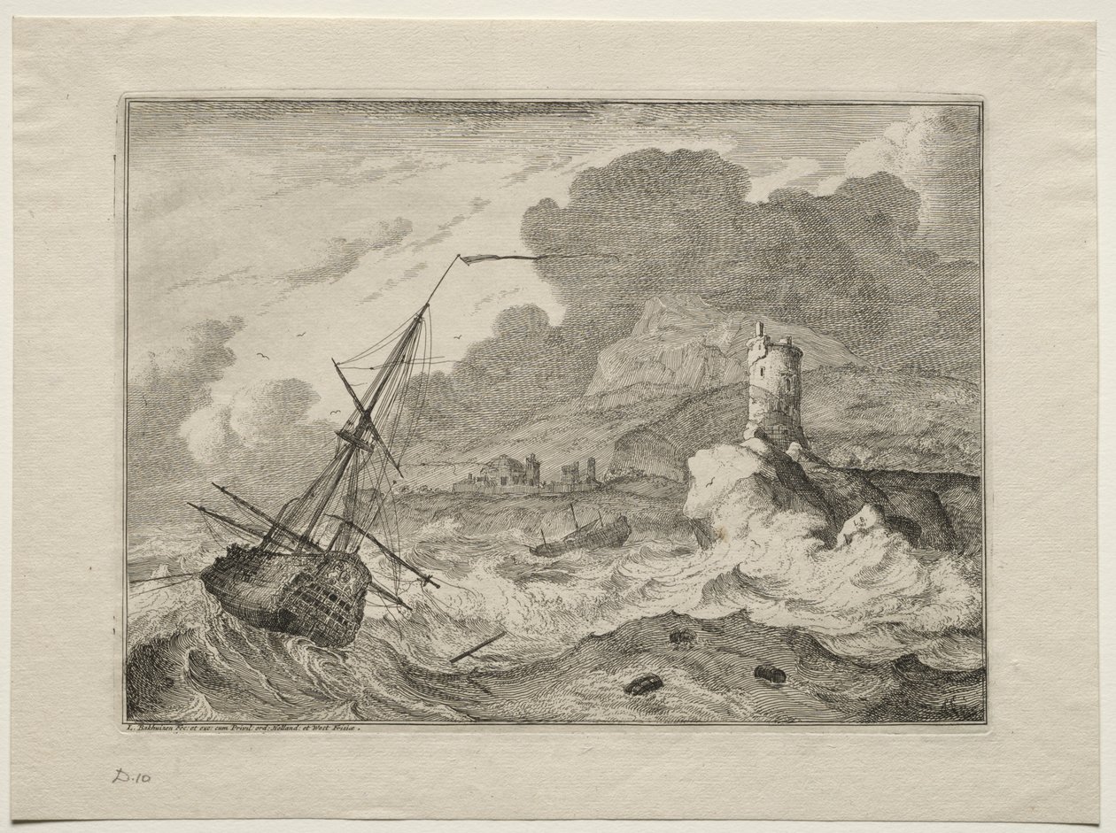 Denizde Fırtına, 1701. by Ludolf Backhuysen