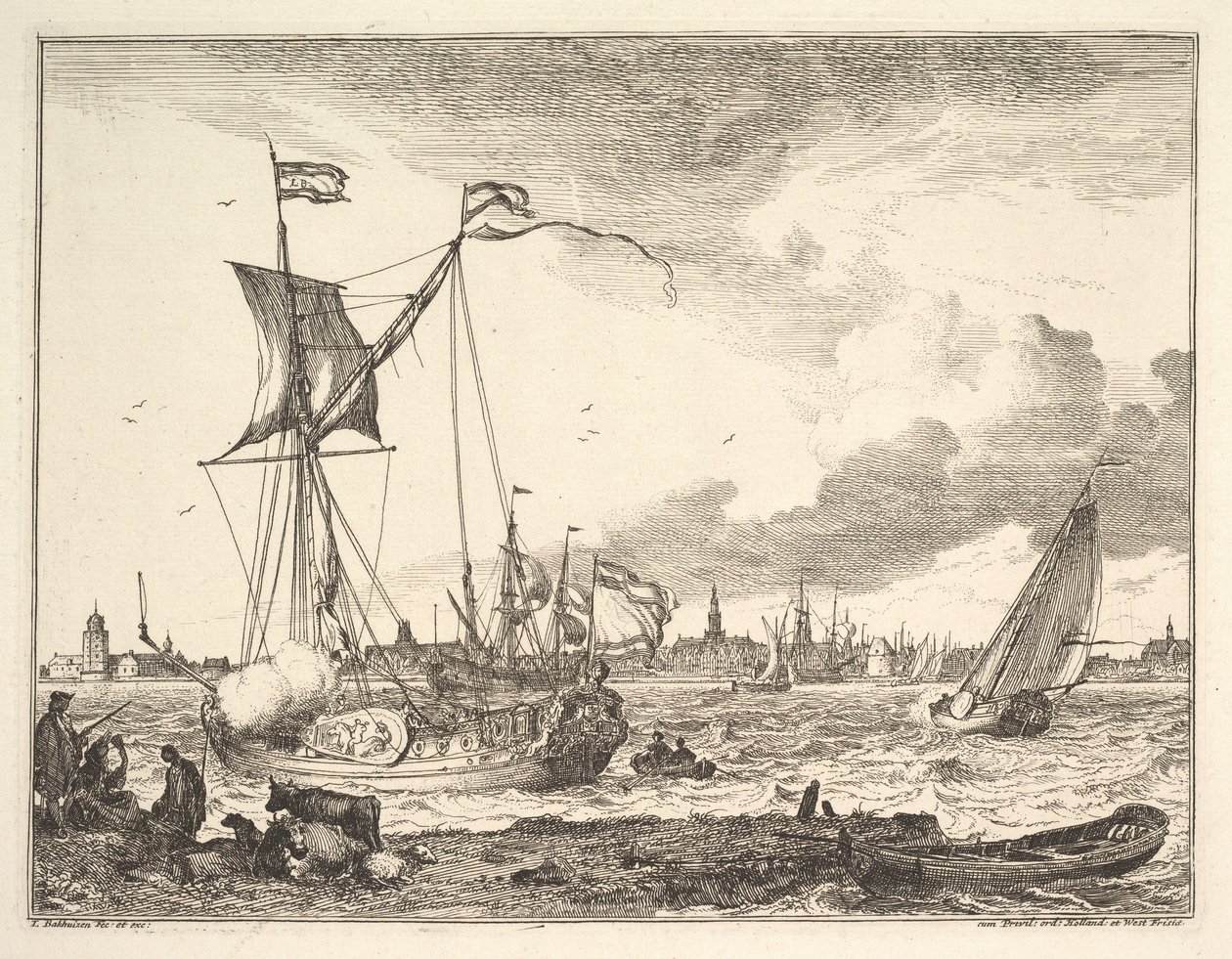 Liman Sahnesi. by Ludolf Backhuysen I