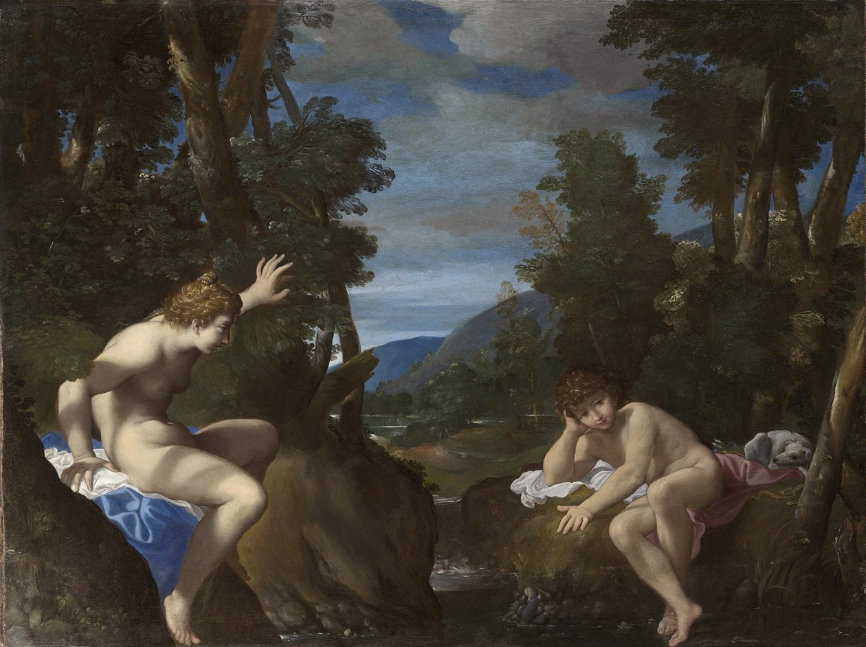 Salmakis ve Hermafrodit by Ludovico Carracci