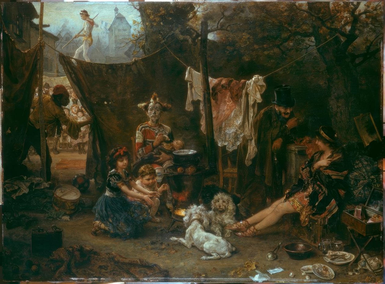 Perdenin arkasında by Ludwig Knaus