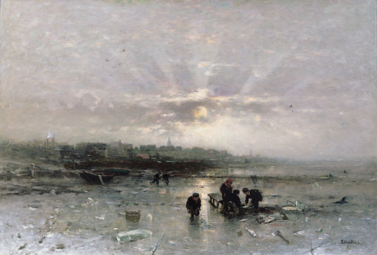 Buzda balık tutmak by Ludwig Munthe
