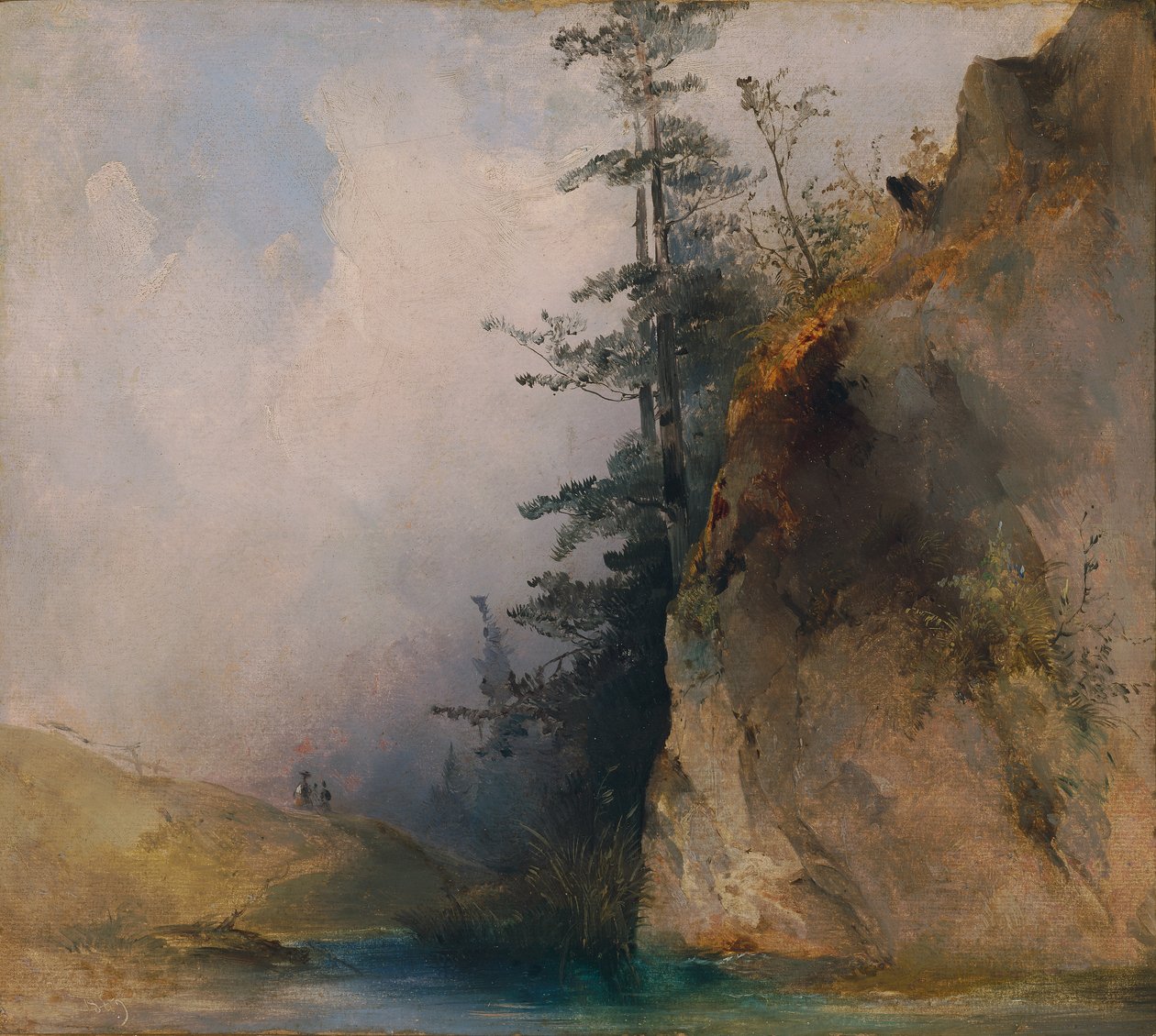 Felsabhang am Bach by Ludwig Czerny