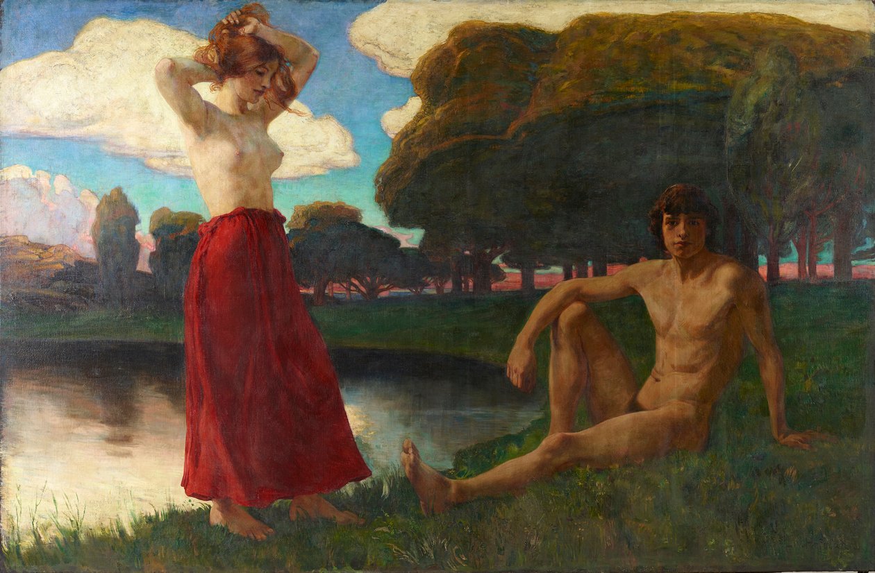 İdil, 1894-1895. by Ludwig von Hofmann