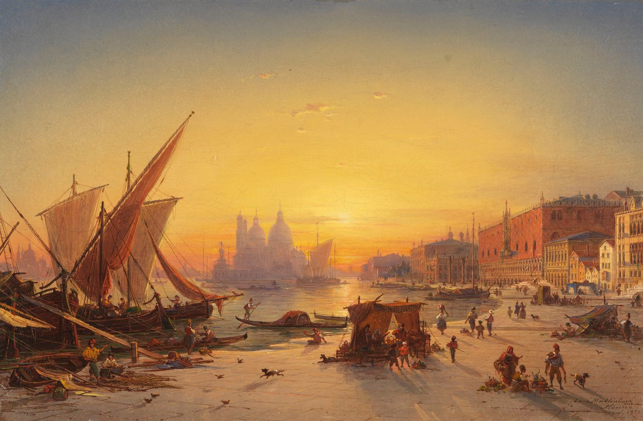 Akşam ışığında Venedik by Ludwig Mecklenburg