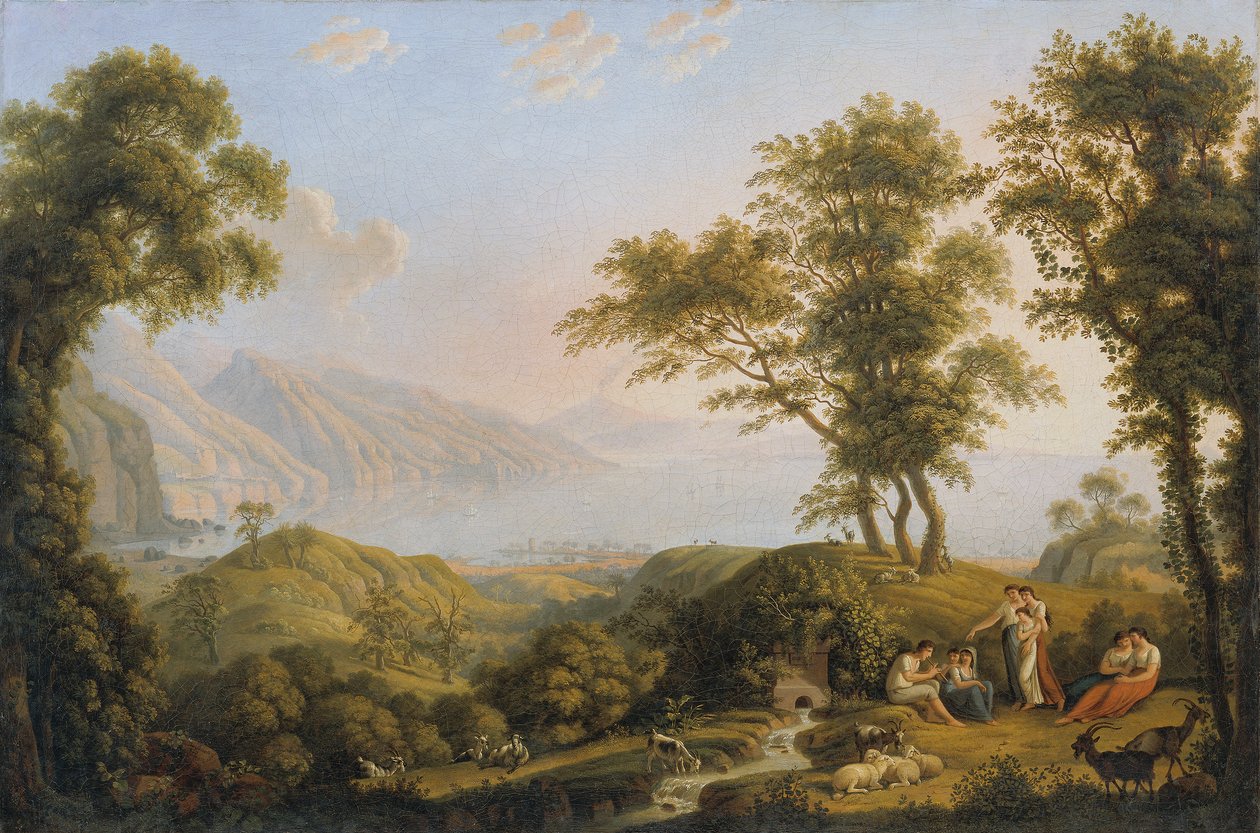 Vezüv ile güney manzara by Ludwig Philipp Strack