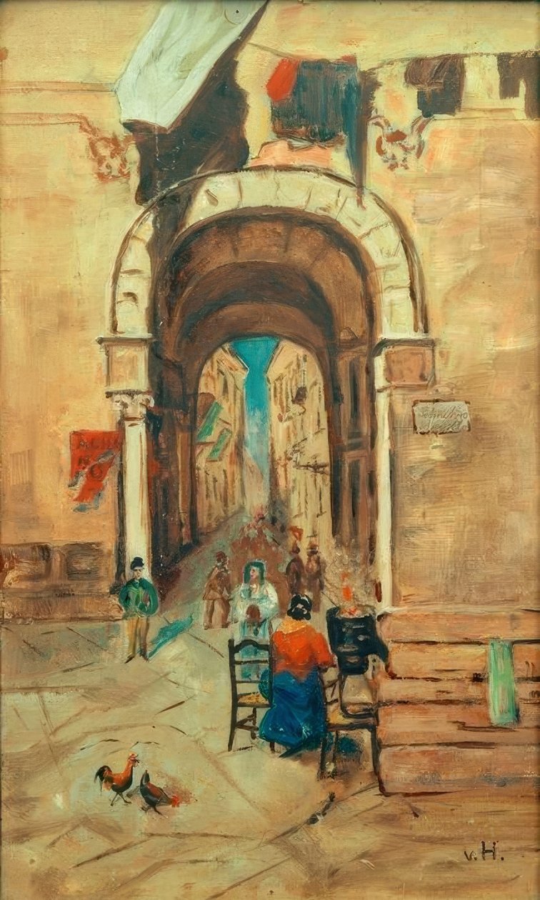 Napoli - ara sıra parça by Ludwig von Hofmann