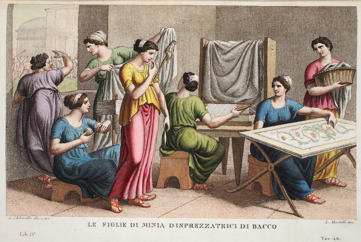 Minyades veya Figlie di Minia Disprezzatrici di Bacco, Kitap IV, Ovid