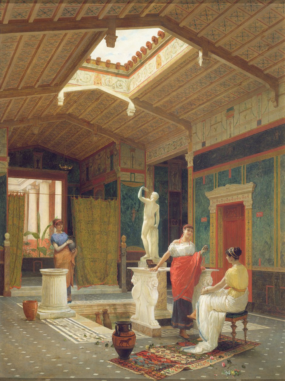 Pompei İç Mekanı, 1882 by Luigi Bazzani