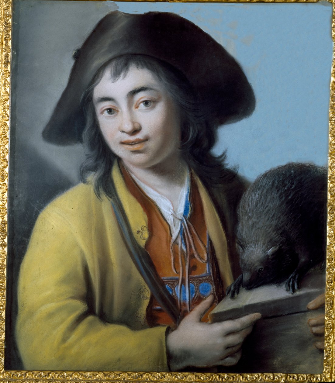 Marmotlu Köylü Çocuk, 1732 (kağıt üzerinde pastel) by Luigi Pitti