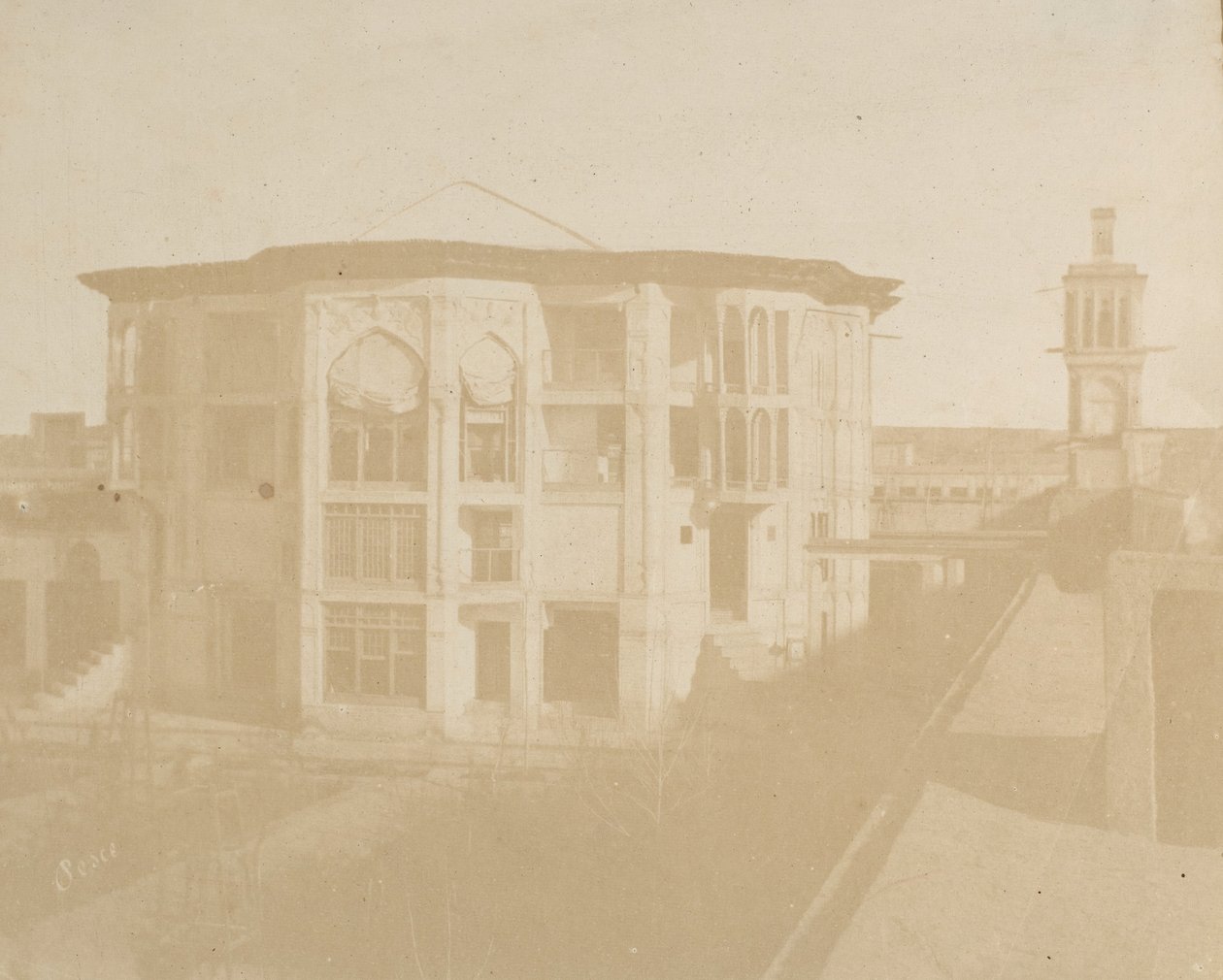 Tahran. Başbakanlık Evi Nezanneh, 1858. by Luigi Pesce