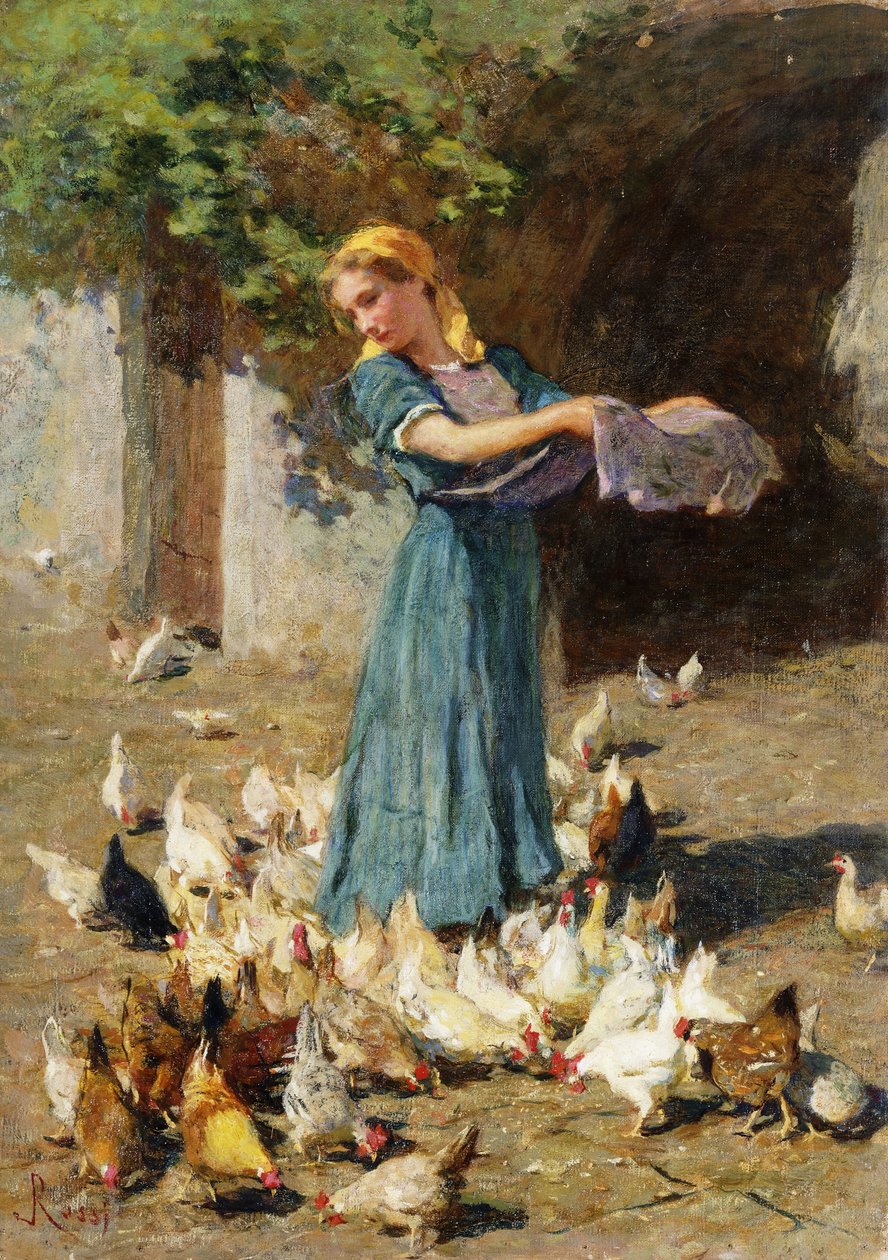 Tavukları beslemek, by Luigi Rossi