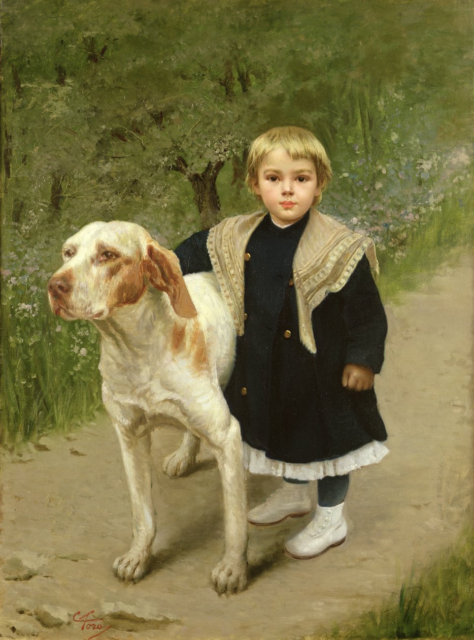 Küçük Çocuk ve Büyük Bir Köpek by Luigi Toro