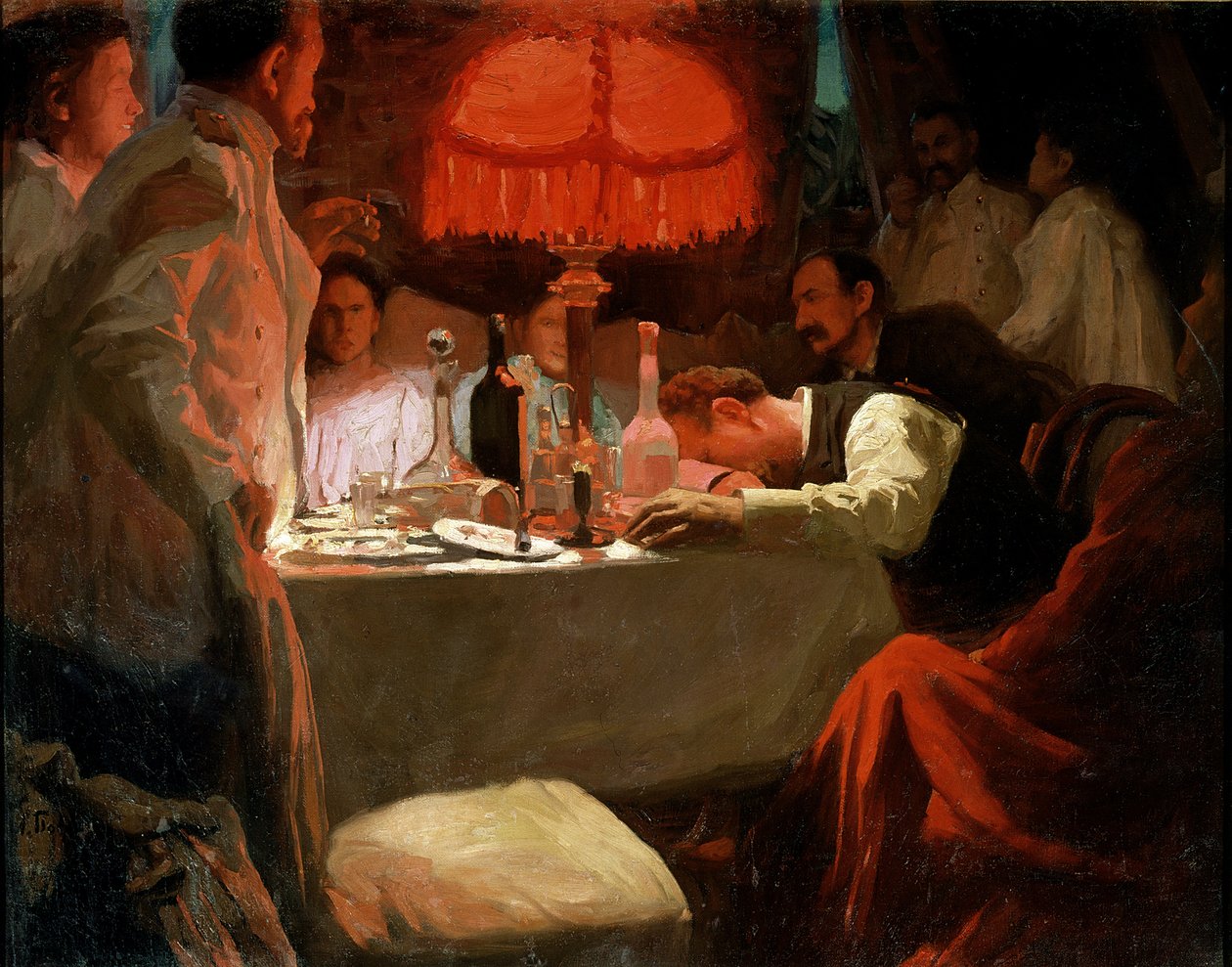 Kırmızı Işık Altında, c.1910 by Lukjan Vasilievich Popov