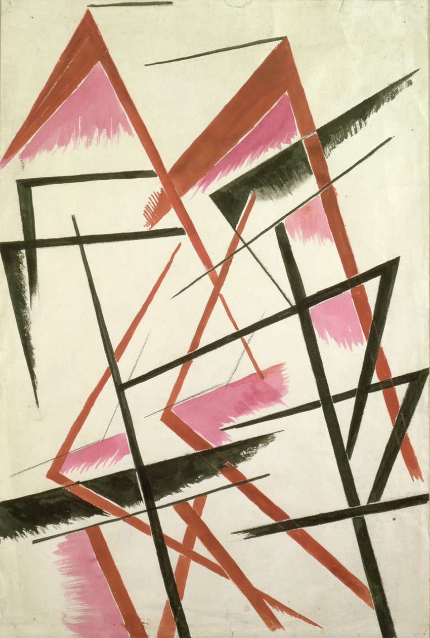 Lineer Yapı, c.1921 by Lyubov Sergeevna Popova