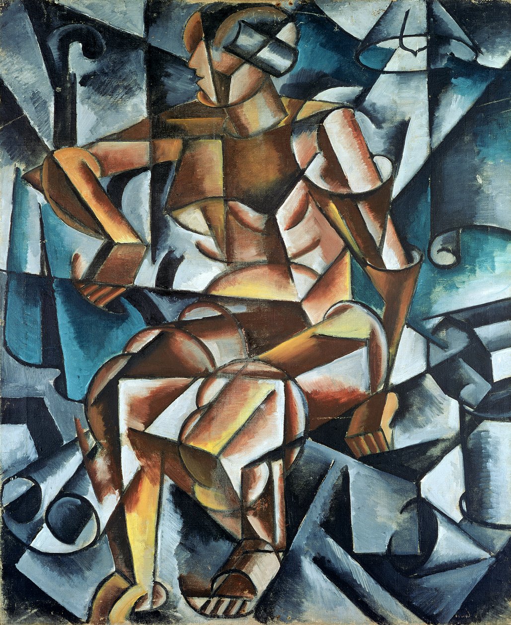 Oturan Figür, 1914-15 by Lyubov Sergeevna Popova