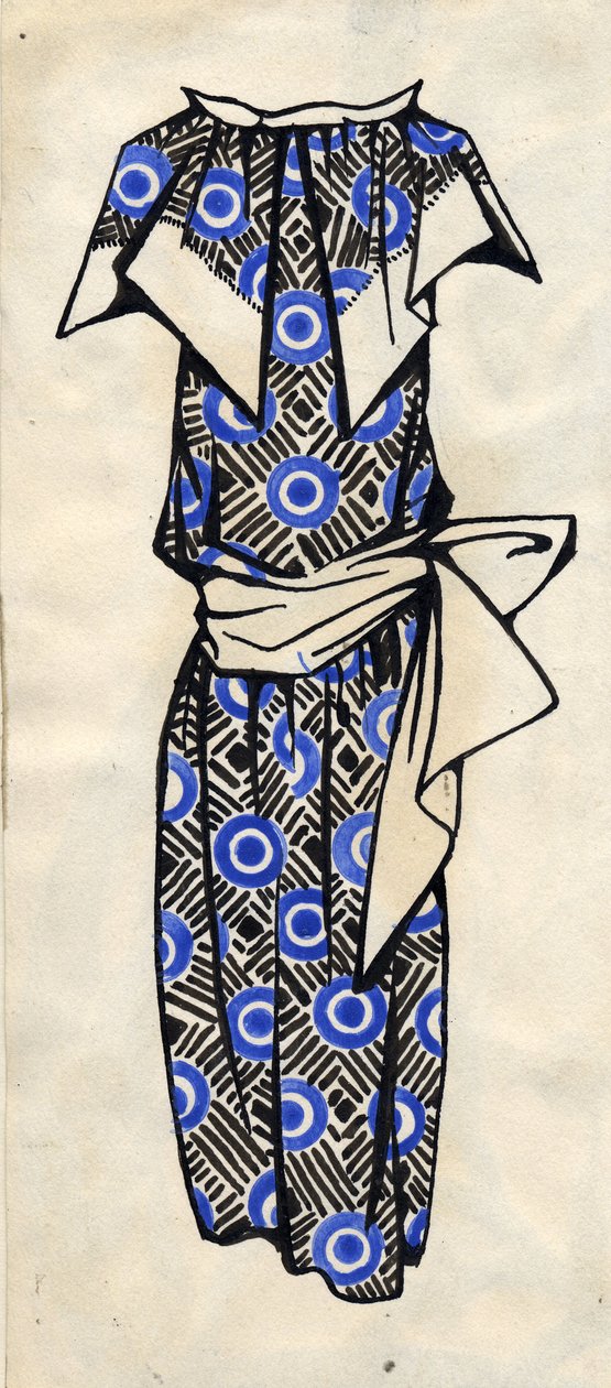 Elbise tasarımı, 1924. by Lyubov Sergeevna Popova