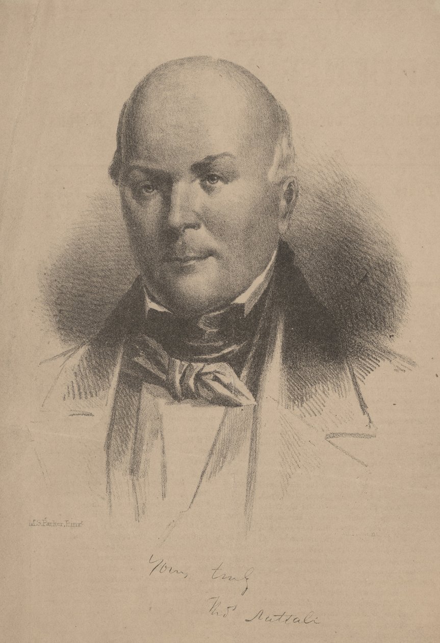 Thomas Nuttall, litho by L.N. Rosenthal, 1860  by M. S. Parker