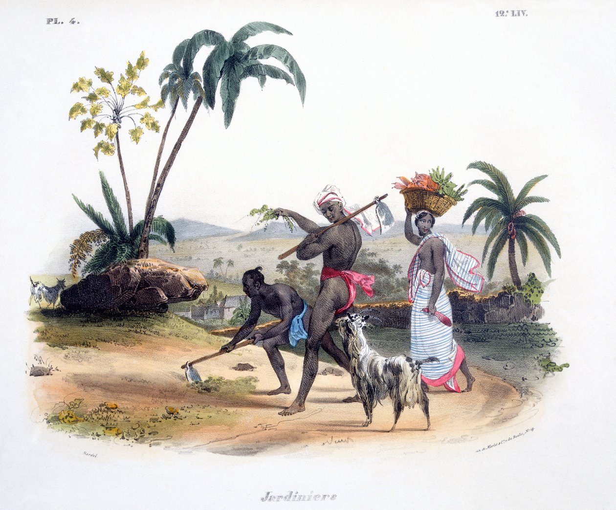 Sebze yetiştiren bahçıvanlar, 1827-35 by M.E. Burnouf