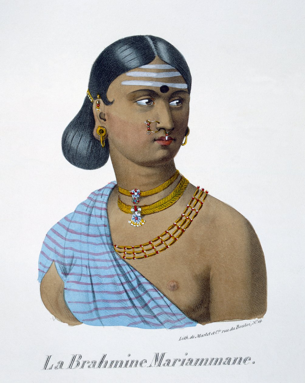 ಮಾರಿಯಮ್ಮನೆ, ಬ್ರಾಹ್ಮಣ ಮಹಿಳೆ, 1827-35 ಟರ್ಕಿ by M.E. Burnouf