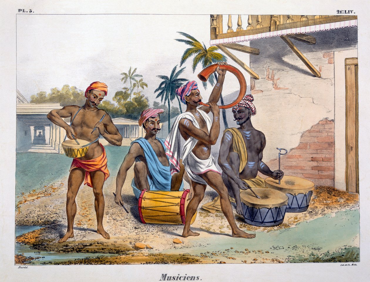 Müzisyenler, 1827-35 by M.E. Burnouf