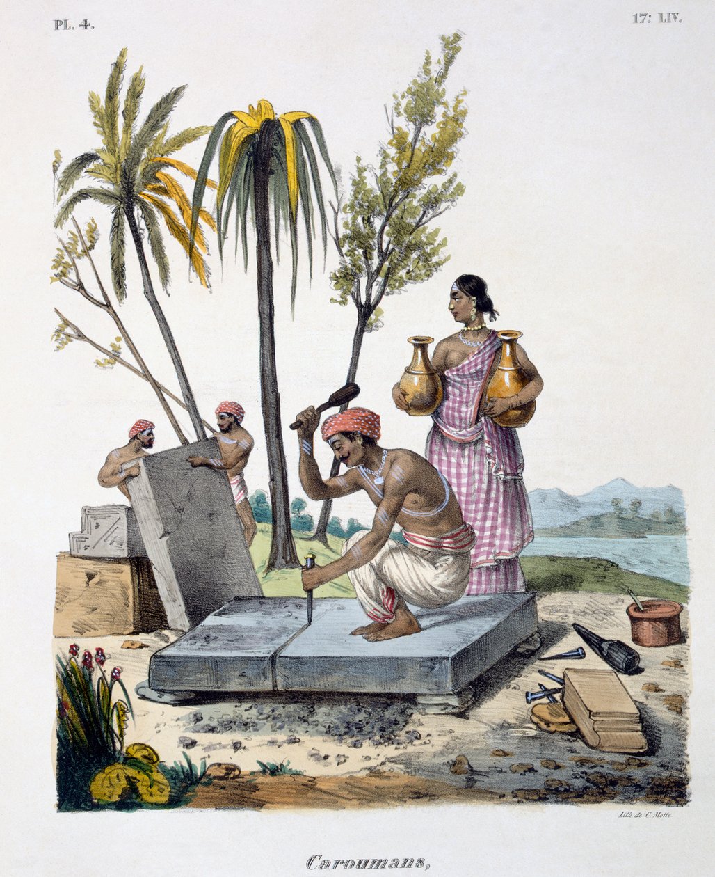 Taş ustaları, 1827-35 by M.E. Burnouf