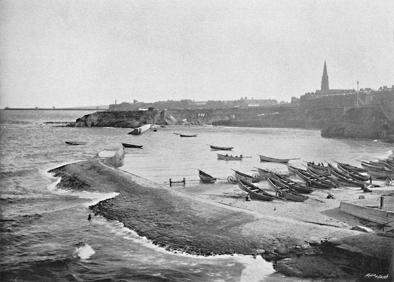 Cullercoats Körfezi, Tynemouth, c1896 by M. Aunty