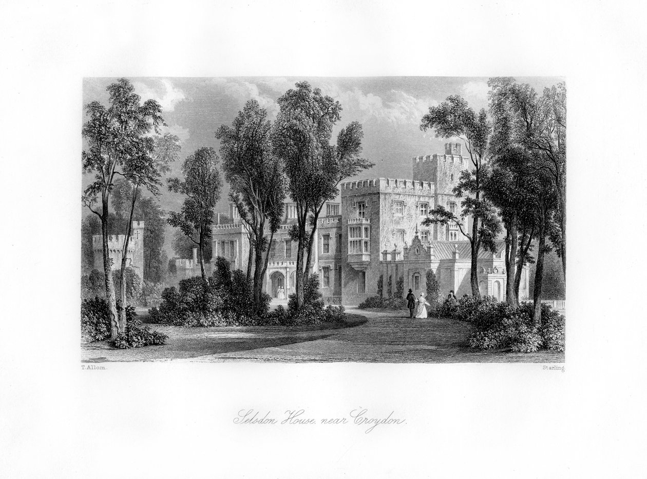 Croydon yakınlarındaki Selsdon Evi, 19. yüzyıl. by M. J. Starling