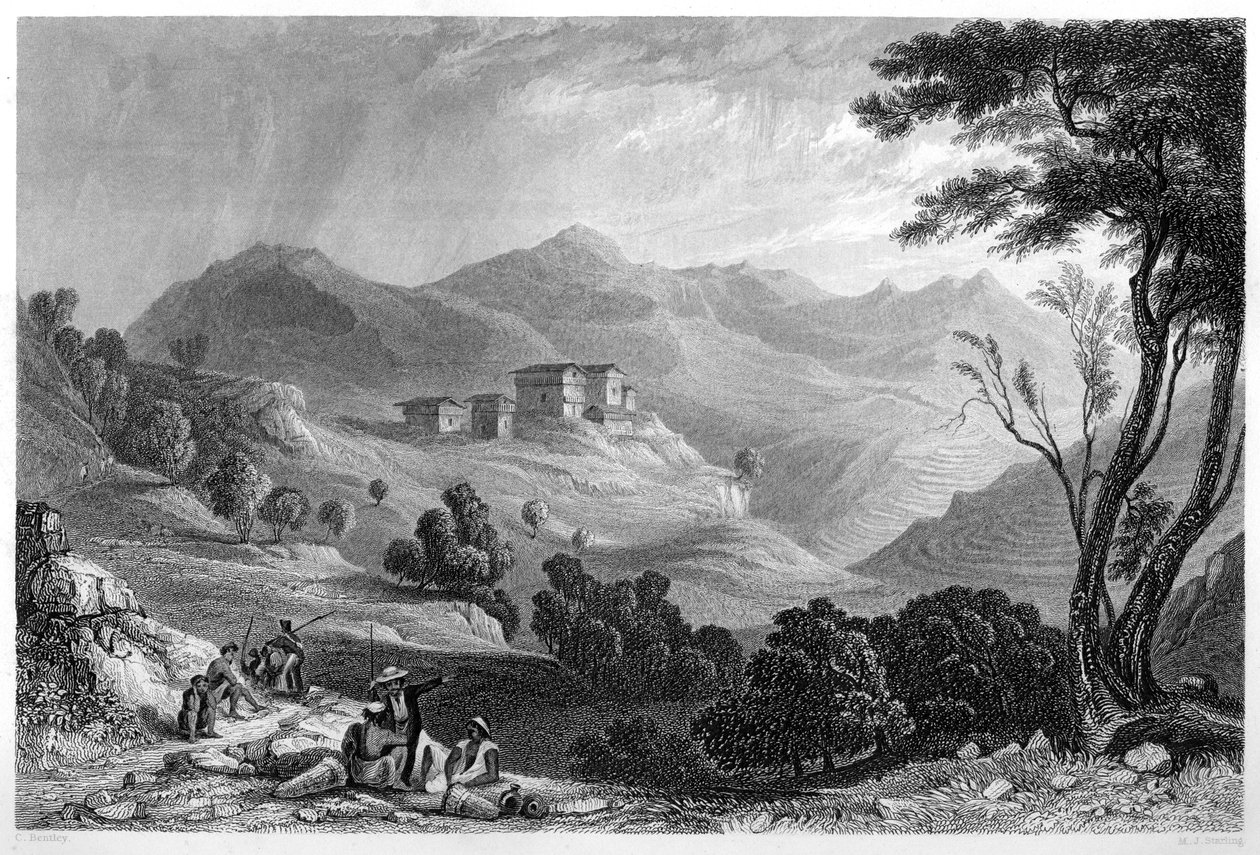 Naree köyü, Hindistan, c1860. by M. J. Starling