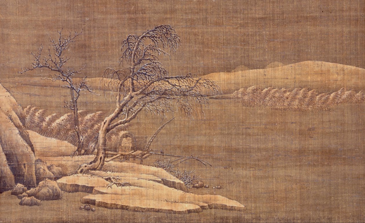 Kış gibi bir nehirde yalnız balıkçı by Ma Lin