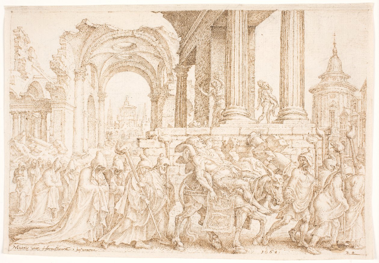 Samson'ın cenazesi by Maarten van Heemskerck