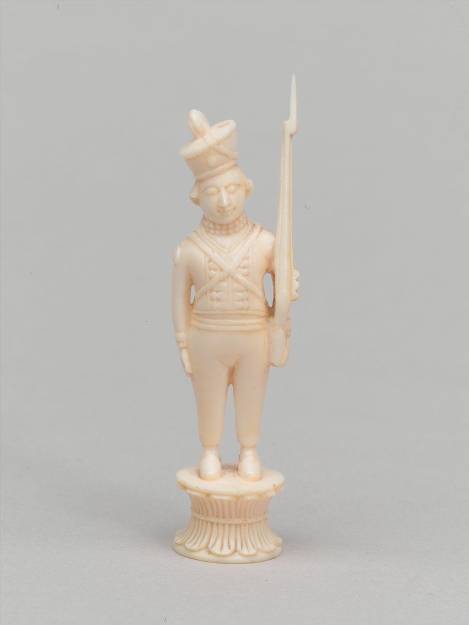 Beyaz piyon, satranç taşı, Hindistan, 1820 dolaylarında by Macneill MacLeay