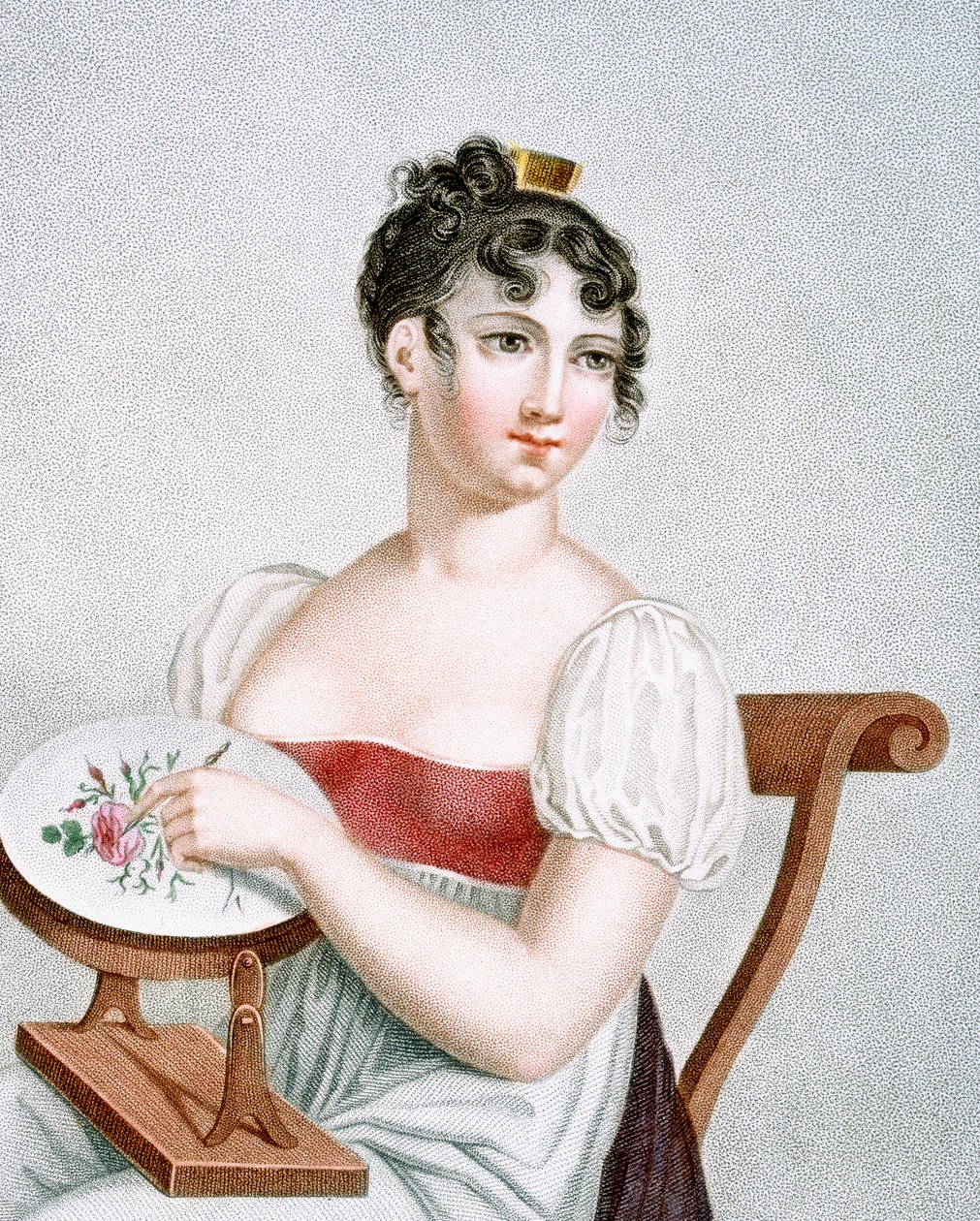 Augrand tarafından oyulmuş Nakışçı, c.1816 by Madame G. Busset Dubruste