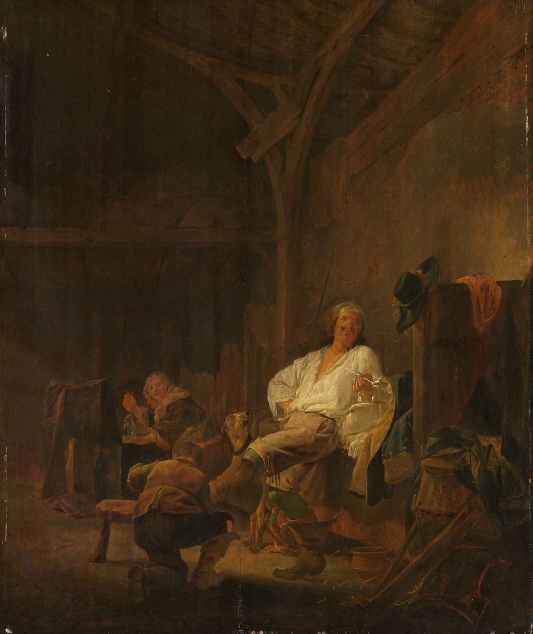 kütük mahallelerinde bir memur by Maerten Stoop