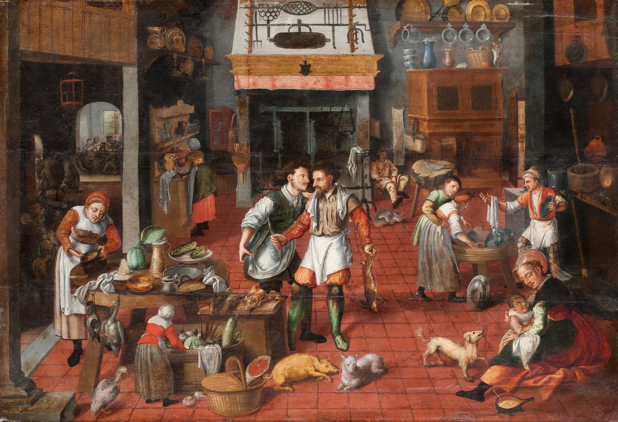 Mutfak İçi, c.1565 by Maerten van Cleve