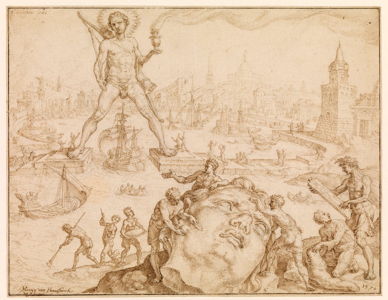 Rodos Heykeli, 1570 by Maerten van Heemskerck